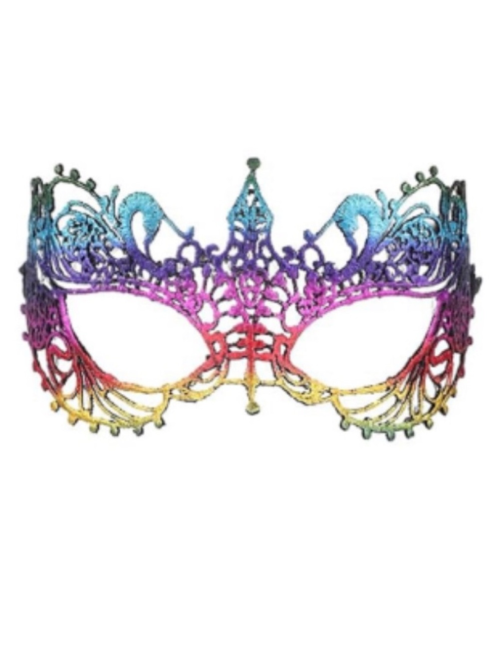 💞 New Rainbow Lace Filigree Masquerade Mask